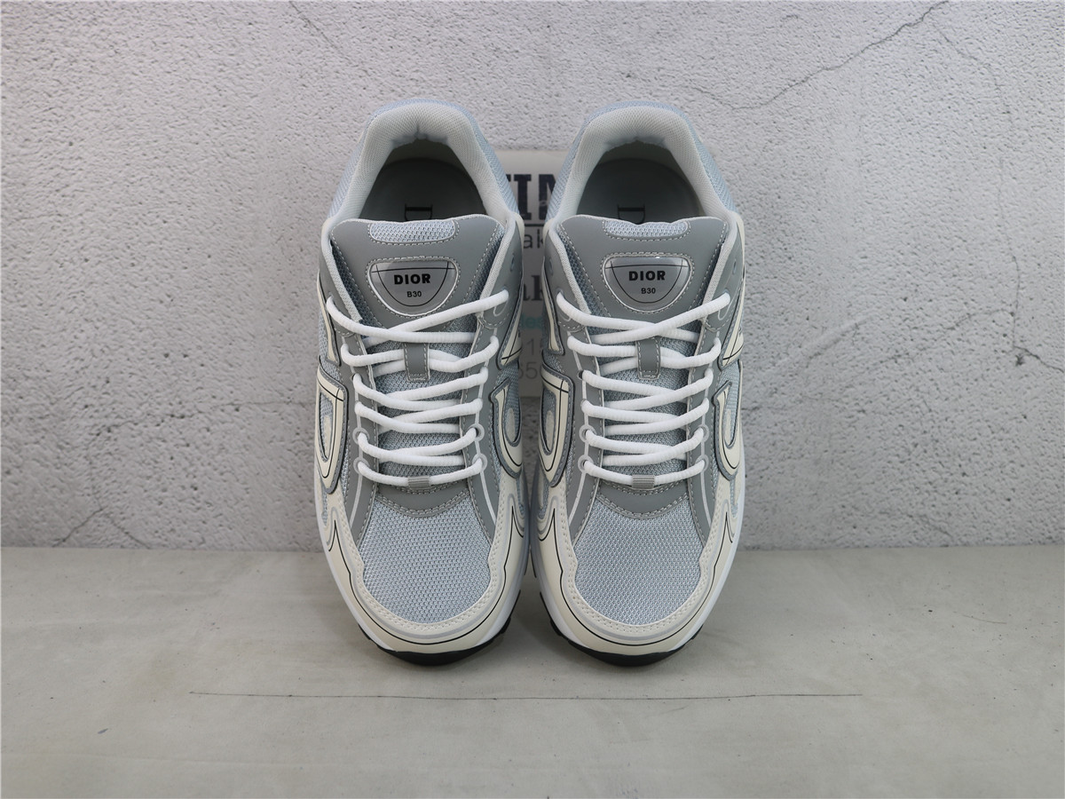 Dior B30 SNEAKER Gray White Mesh and Technical Fabric 3SN279ZLZ_H860